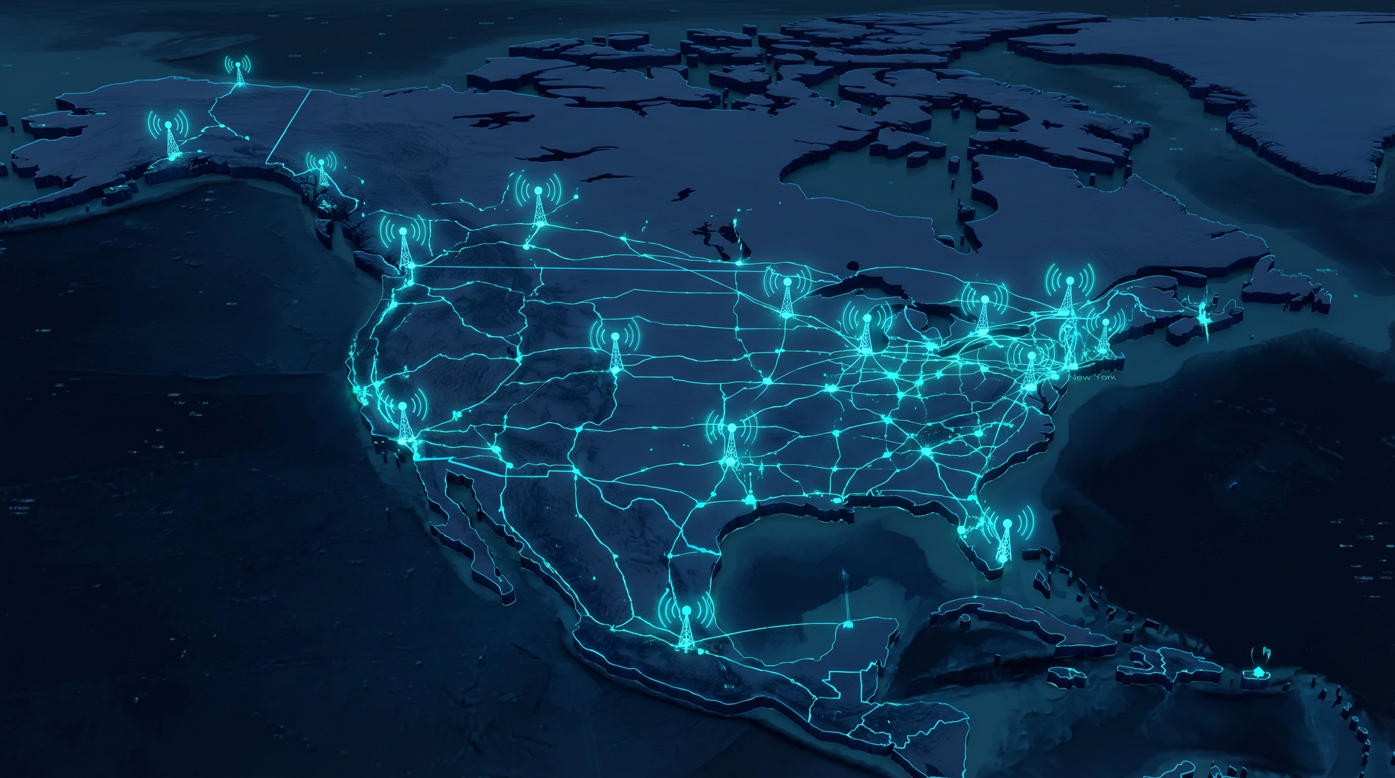 North America eSIM coverage map